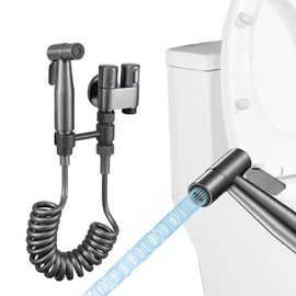 MLD Handheld Toilet Bidet Sprayer, Toilet Faucet Handheld Bidet Sprayers, Hand Shower Toilet Hose Sprayer Attachment for Water Spray and Cloth Diaper Wash (Grey)
