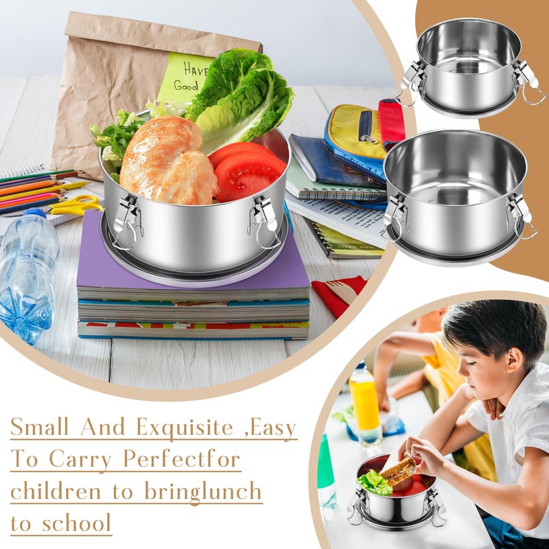 6 Pcs Stainless Steel Bento Box Bulk, 6 Sizes