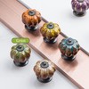 NAKUPENDA Ceramic Cabinet Knobs, Pack of 4 Vintage Pumpkin Ceramic