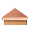 4x4 Post Point Cap - Solid Copper - Designed to