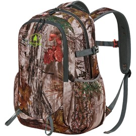 Wild Cedar 30L Kids Camo Hunting Backpack with 11 Pockets, Small Lightweight Hunting Bag for Youth, Men Water Resistant Day Pack for Boys & Girls, Travel, Hiking, Camping