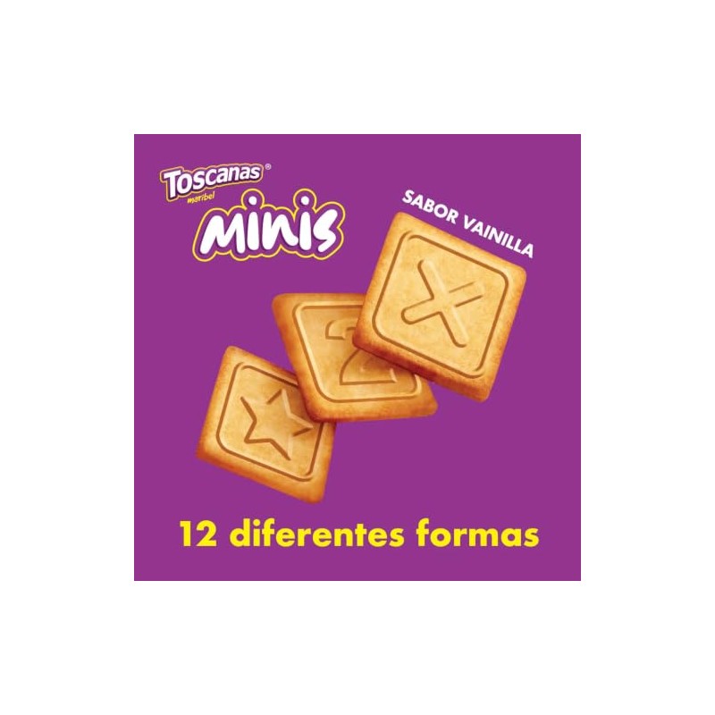 Maribel Mini Toscanas Galletas Vainilla 150g 12 Figuras Divertidas Crujientes