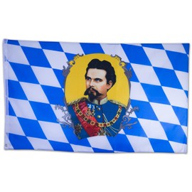 Federal and State Flag Made of Weatherproof Material with Metal Eyelets, Outdoor Flag, King Ludwig, 150 x 90 cm
