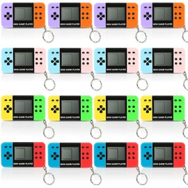 SSZS 16 piezas de recuerdos de fiesta de videojuegos para niños, mini regalos de fiesta de juegos, llavero de videojuego, suministros de fiesta de cumpleaños, regalos de devolución para decoraciones