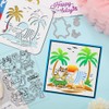 GLOBLELAND Sommer Strand Katze Clear Stamps Schneideisen PET Malvorlagen Für