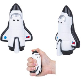 Space Shuttle Foam Stress Ball (4.75") (2 Pack) Slow Rising Squeezy Space Themed Stress Reilef Foam Squeezable Out Space NASA Fidget Toy