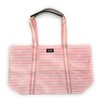 Victoria's Secret Pink White Stripe Weekender Tote Bag, Medium