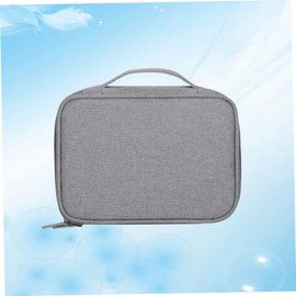 KICHOUSE Travel Electronics Organizer Bag Durable Single Layer Grey Case for USB Cables Earphones Digital Accessories Multi Compartment Design for Neat Storage