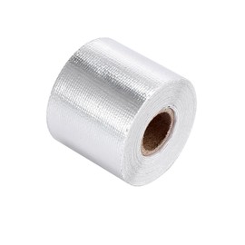 X AUTOHAUX 2Inch x 33ft Car Heat Shield Tape Roll Heat Reflective Silver Tone