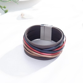 Long tiantian Boho Bracelets for Women Western Jewelry for Women Leather Wrap Bracelets Stackable Bangle Western Outfit for Women