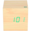 Wooden LED Clock Digital Voice Control Desk Rectangular Ornaments Wood