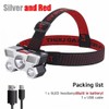 5 LED Rechargeable Headlamp, USB Charging Head Light with Adjustable