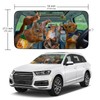 Funny Squirrel Car Windshield Sun Shade Foldable Sunshade Front Window