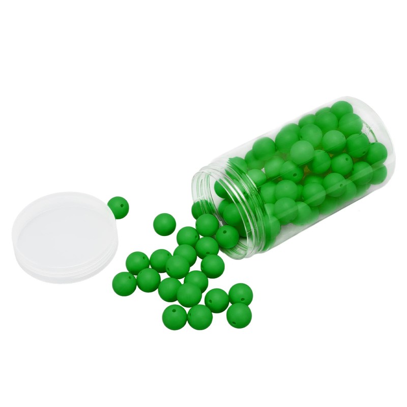 105pcs 15mm Silicone Beads Bulk Round Silicone Beads Loose Beads