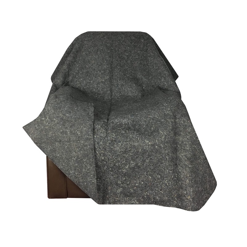 Uboxes 3 Pack Grey Textile Moving Blankets 54 x 72