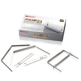 Officemate Premium Prong Fasteners, Complete Set, 2-Inch Capacity, 2.75-Inch Base, Box of 50 (99711)