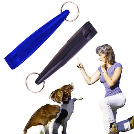 Dog Whistle, Dog Training Whistle with Lanyard for Dog Recall, Horse Trainer Horse Whistle(Black + Dark Blue)