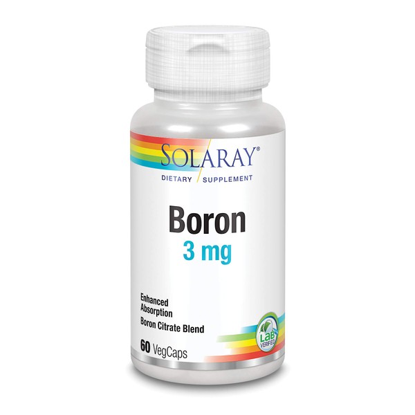 Solaray Biocitrate Boron Supplement, 3mg, 60 Count