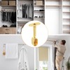 sourcing map 2 Pcs Oval Closet Shelf Bracket Rail, Wardrobe