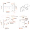 RealPlus Handrail Brackets Heavy Duty Steel Swivel Hand Rail Brackets