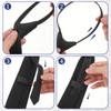 2PCS Men's Clip-on Ties - Solid Uniform Pre-tied Adjustable Neck