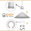 DC Voltage Vintage Retro Light Shade, Metal Easy Fit Industrial
