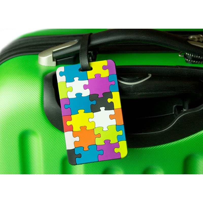 HAUPTSTADTKOFFER Kofferschild, Namensschild, Kofferanhänger ?Puzzle? Luggage Tag, 10 cm, Multicolour