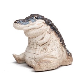 Odulut Alligator Baby Statue Ornament,Garden Animals Crocodile Figurine, Resin Animal Sculpture for Cute Mini Alligator Indoor Outdoor Home Decoration Figurines Animal Statue Sculpture 1
