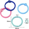 20 Pcs 30mm Multi-Colored Metal Flat Split Keyrings Keychain Rings