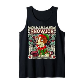 Jack Russell Terrier Snow Dog Christmas Santa Claus Elf Tank Top
