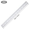 4 pcs Ruler 30cm, Plastic Clear Shatterproof Rulers