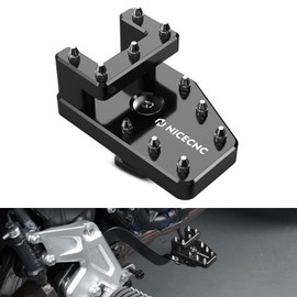 NICECNC DualControl Brake Pedal, Compatible with Yamaha Tenere 700/XTZ700 2019-2023, Aluminium Alloy, Black