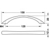 Gedotec Cabinet Handle Black Furniture Handle 128 mm Bow Handle