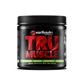 EarthNutri TruMuscle the Muscle Builder with 9 Essential Amino Acids, BCAAs, SerinAid (Phosphatidlyserine), & Mediator (Phosphatidic Acid) - 20 Servings, Tropical Rain