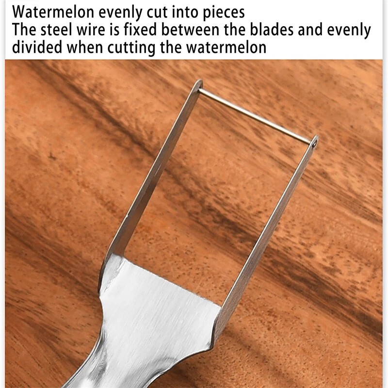 Unbranded Watermelon Slicer Cutter,2-in-1 Fork Stainless Steel Fruit Cutting Artifact