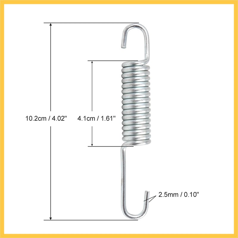 BULLSPANN Motorcycle Side Stand Spring Silver Tone Side Bracket Kickstand