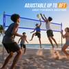 Volleyball Badminton Net Set Combo for Backyard Beach, 2-in-1 Adjustable