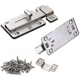 XINYIYUAN Stainless Steel Door Latch Sliding Lock Barrel Bolt Stainless Steel Door Bolt Sliding Lock Latch Barrel Bolt 2PCS6.5 x 3.5 cm / 2.5" x 1.4" (2")