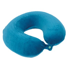 Memory Foam and Cooling Gel Moulded Pressure Relief Neck Cushion Comfort and Posture, Ideal for Travel Supports the Head, Neck and Chin when Sleeping Use on Planes, Trains or in Cars In Green