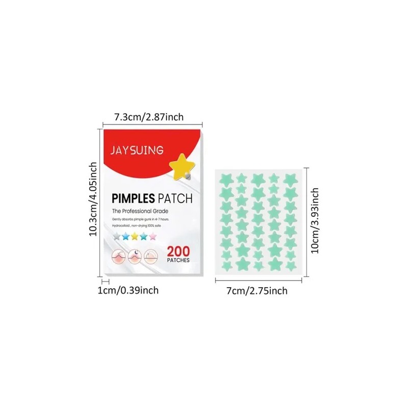200 Parches Pegatinas Acn Estrellas Colores Pimple Patch Normal Danoche