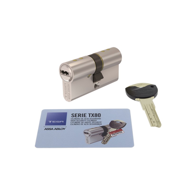 Tesa TX80 Security Lock Cylinder Nickel L C Tesa TX80