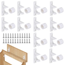 12 PCS False Cabinet Front Clip False Drawer Front Clip, Reinforced Sink Tip Out Snap False Front Cabinet Clips, White Abs Plastic False Sink Clip Suitable for Cabinet Repair Hardware Replacements