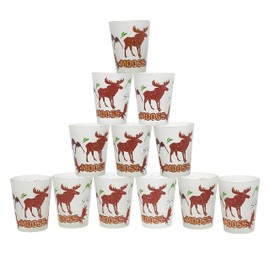 Frosted Moose Tequila Shot Glasses 2oz - Set of 12
