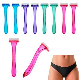 Paquete económico de 8 piezas de maquinilla de afeitar de bikini – Maquinillas de afeitar de 3.5 pulgadas con cubiertas protectoras | Práctica herrami