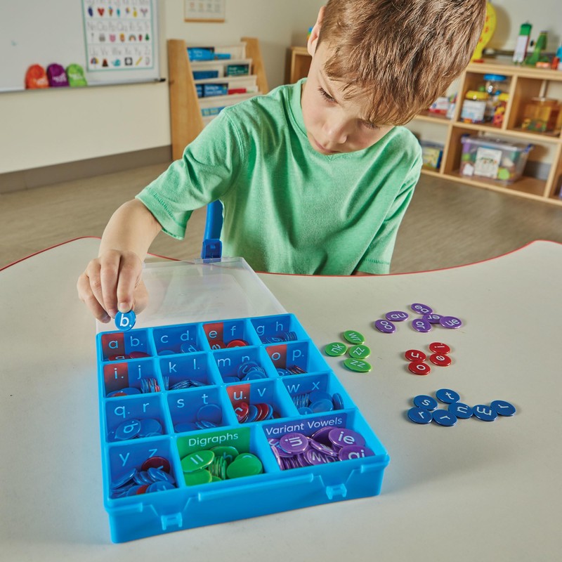 hand2mind Lowercase Phonics Chips, Phonics Manipulatives for Kindergarten, Phonemic Awareness,