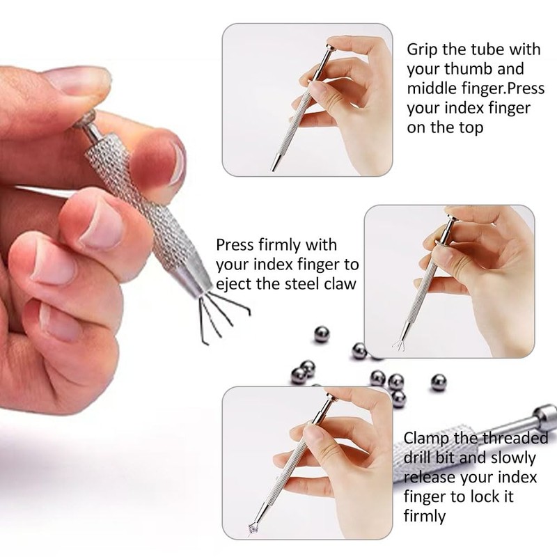 3 PCS Piercing Ball Grabber Tool, Pick Up Sprinkle Pen