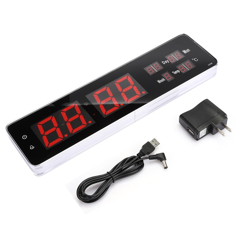 LED Large Perpetual Calendar Digit Desk Wall Clock for Bedroom
