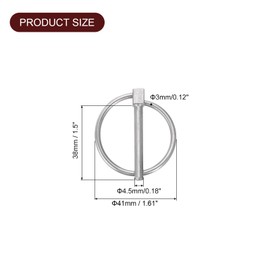 QUARKZMAN 5 Pieces 3/16" x 1-1/2" Flip Connectors with Ring Stainless Steel Round Flip Connectors for Boat Kayak Trailer Trolley Truck Lawn Mower Silver