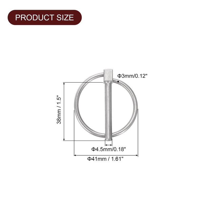 QUARKZMAN 5 Pieces 3/16" x 1-1/2" Flip Connectors with Ring