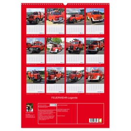 FEUERWEHR-Legende (Wandkalender 2026 DIN A2 hoch), CALVENDO Monatskalender